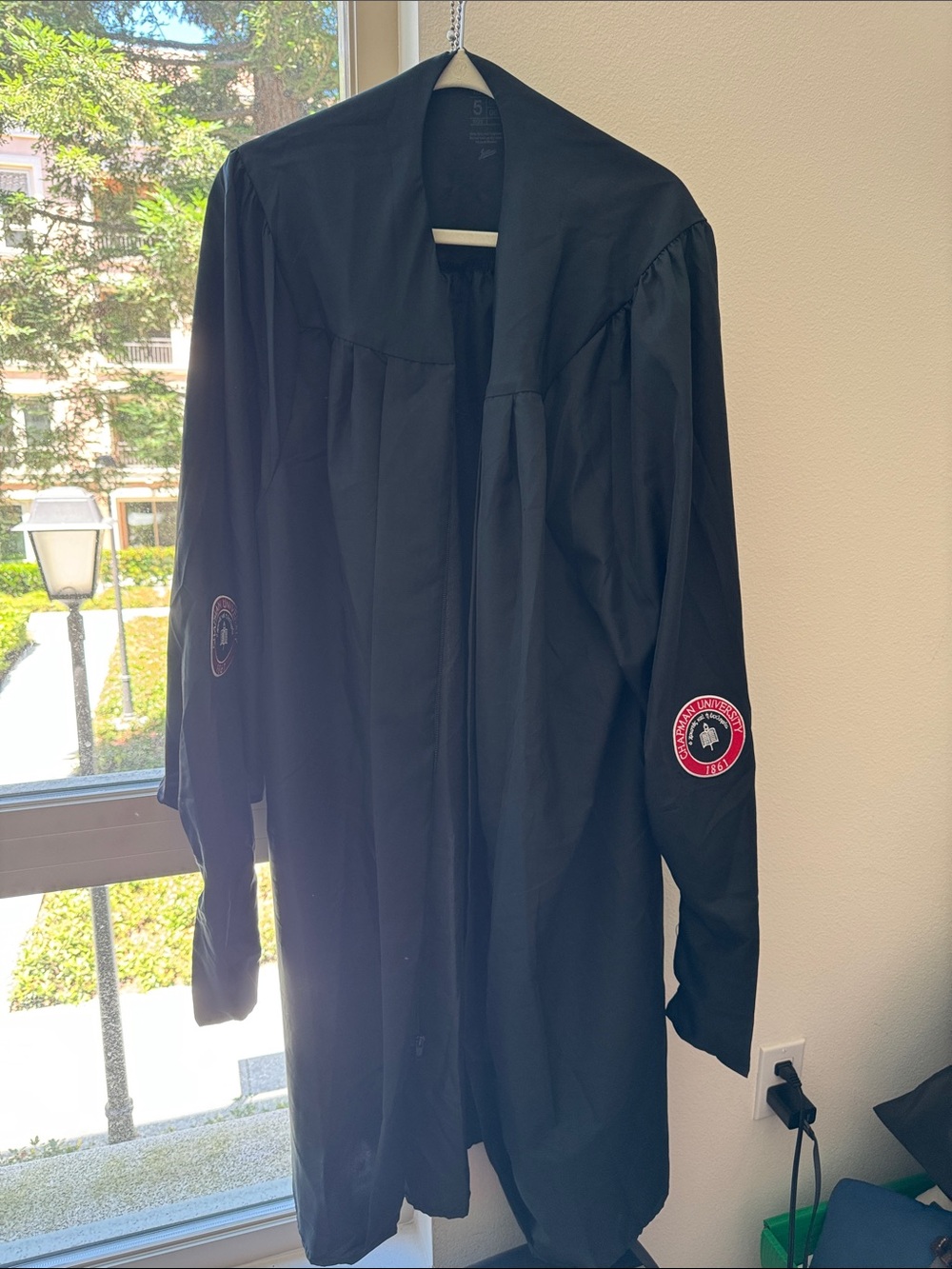 Chapman University Embroidered Patch on Black Fabric